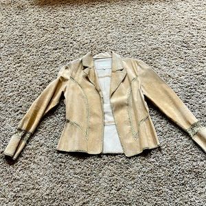 NWT Mertillo suede embroidered coat size large